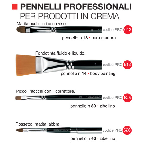 Pennelli make-up trucco professionali  Tuttoperlestetica tutto per  l'estetica